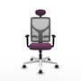 PIQUERAS Y CRESPO Silla de oficina Motilla con mecanismo Sincro, Morado y Gris