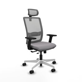 PIQUERAS Y CRESPO Silla de oficina Haches Gris con mecanismo Sincro/Traslack