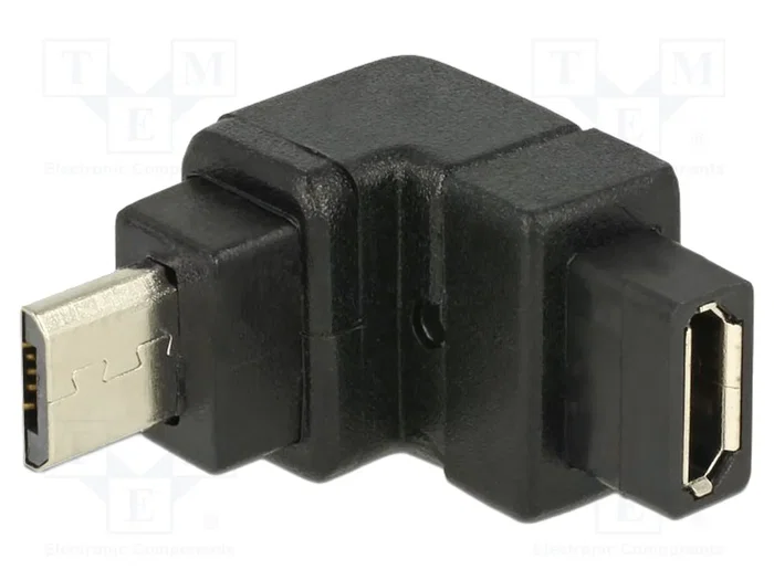 DeLOCK Adaptador USB 2.0 Micro-B Macho a Hembra Angulado Negro DeLOCK Adaptador USB 2.0 Micro-B Macho a Hembra Angulado Negro