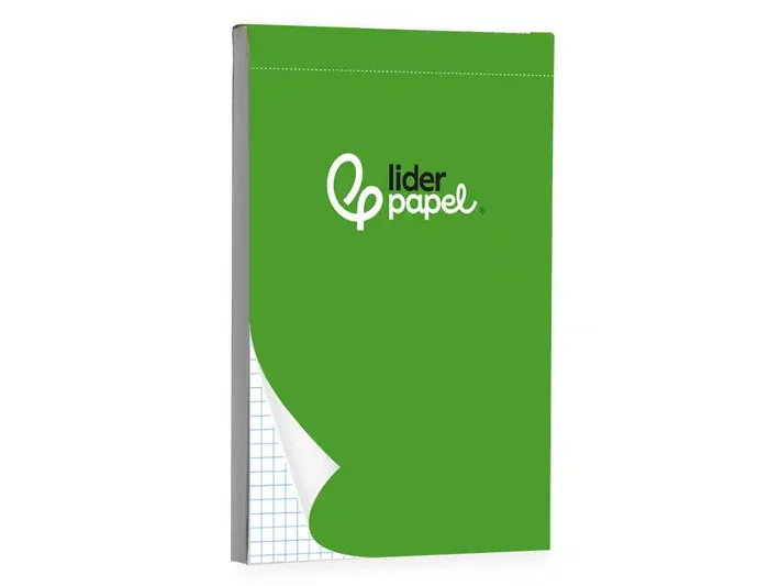 Liderpapel Bloc de notas A7 Cuadriculado 4mm 80 hojas 60g/m2 Perforado