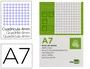 Liderpapel Bloc de notas A7 Cuadriculado 4mm 80 hojas 60g/m2 Perforado