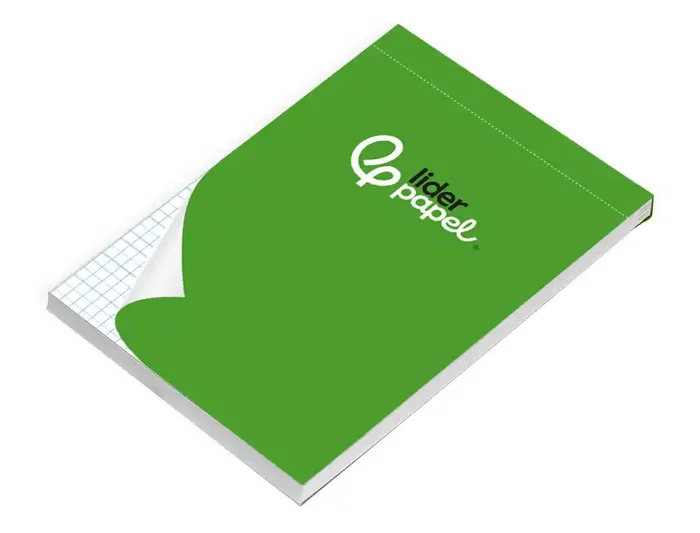 Liderpapel Bloc de notas A7 Cuadriculado 4mm 80 hojas 60g/m2 Perforado