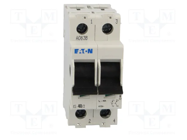 EATON ELECTRIC Interruptor de aislamiento IS-40/2 de 2 polos, 40A, 240VAC