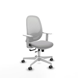PIQUERAS Y CRESPO Silla de oficina Cilanco Gris claro y Blanco