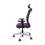 PIQUERAS Y CRESPO Silla de oficina Haches con mecanismo Sincro/Traslack, Morado y Negro