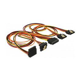 DeLOCK 60149 Cable de alimentación SATA de 15 pines a 4 x SATA de 15 pines, 0,5 m