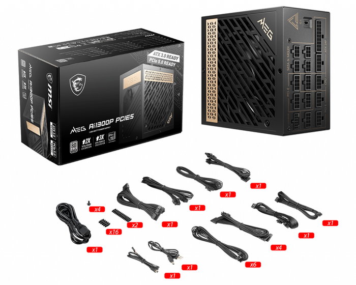MSI MEG AI1300P PCIE5 1300W Negro