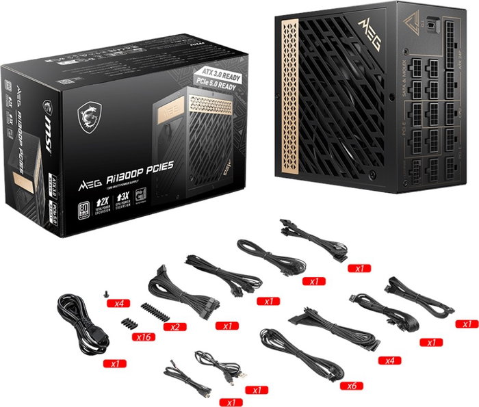 MSI MEG AI1300P PCIE5 1300W Negro