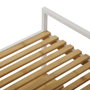 Versa Estantería 4 Baldas Blanco 32.5x95x39 cm Bambú y Metal