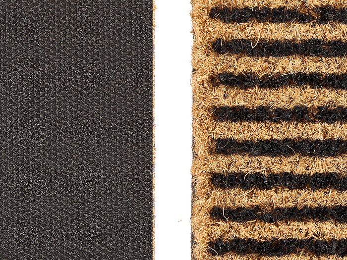 Giftdecor Felpudo Trama Fibra de Coco Marrón y Negro 30x40 cm (Set de 10)
