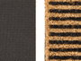 Giftdecor Felpudo Trama Fibra de Coco Marrón y Negro 30x40 cm (Set de 10)