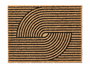 Giftdecor Felpudo Trama Fibra de Coco Marrón y Negro 30x40 cm (Set de 10)