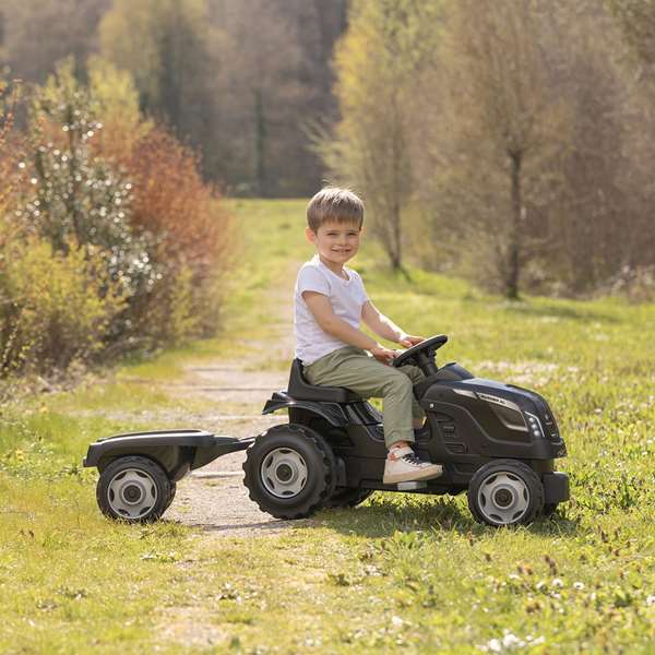 Smoby Farmer XL Tractor a pedales con remolque - Negro