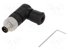 HARTING Conector M8 macho 4 pines angular 90°