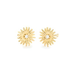 Secrecy Pendientes DAISY Gold de Plata de Ley y Diamante