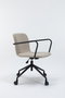 BORDECOR Silla Pictor Beige con Brazos Metálicos Negros