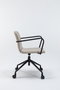BORDECOR Silla Pictor Beige con Brazos Metálicos Negros