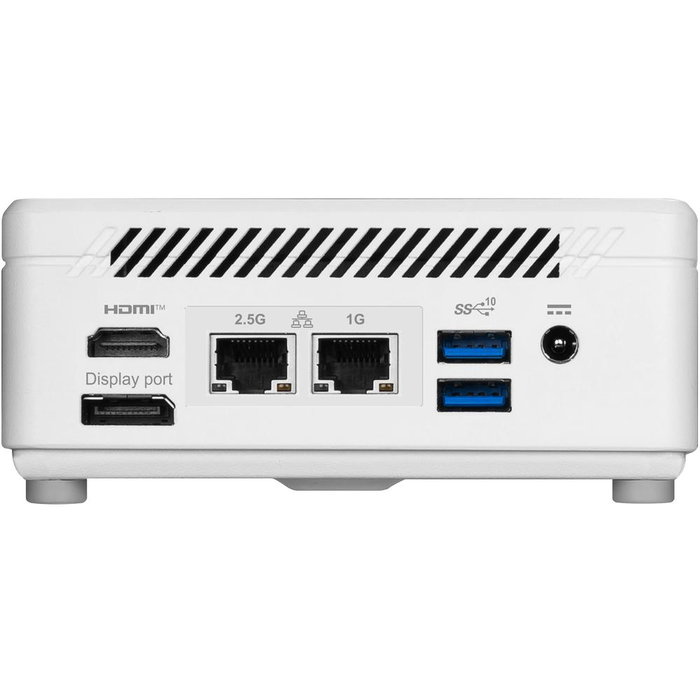 MSI Cubi 5 1M-614EU Mini PC - Intel Core i3-100U, 8GB RAM, 512GB SSD, Windows 11 Home, Blanco, Compacto, Wi-Fi 6E, Thunderbolt 4