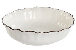 DKD Home Decor Plato de Porcelana Blanco Louvre Loving 24