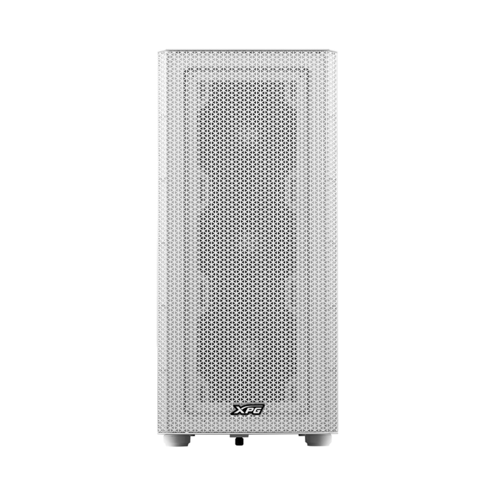 XPG VALOR MESH Torre Media Blanca con Ventana de Cristal Templado y Panel Frontal de Malla