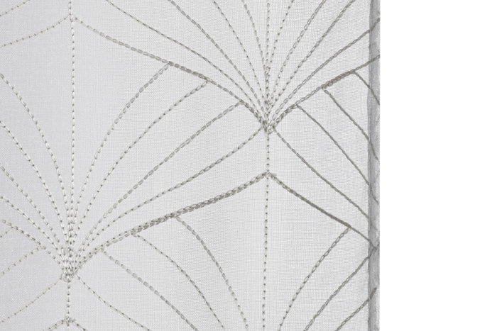 DKD Home Decor Cortina de Poliester 140x260 con 8 Anillas Gris Claro DKD Home Decor Cortina de Poliester 140x260 con 8 Anillas Gris Claro