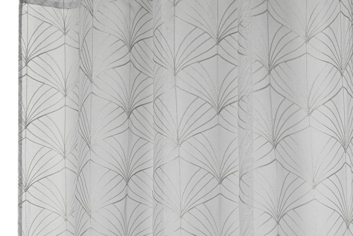 DKD Home Decor Cortina de Poliester 140x260 con 8 Anillas Gris Claro DKD Home Decor Cortina de Poliester 140x260 con 8 Anillas Gris Claro