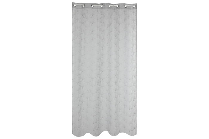 DKD Home Decor Cortina de Poliester 140x260 con 8 Anillas Gris Claro DKD Home Decor Cortina de Poliester 140x260 con 8 Anillas Gris Claro