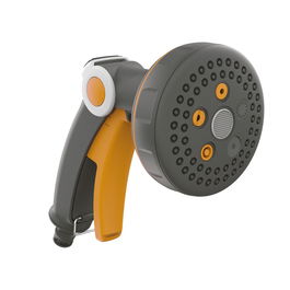 GF Pistola de riego multichorro XL selector 5, 5 patrones de rociado, 20 l/min, regulador de caudal con cobertura de goma antideslizante