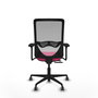 PIQUERAS Y CRESPO Silla de oficina Zulema con mecanismo Sincro/Traslack, Rosa y Gris