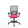 PIQUERAS Y CRESPO Silla de oficina Zulema con mecanismo Sincro/Traslack, Rosa y Gris