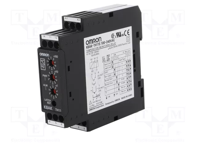 OMRON K8AK-TH11S Relé de monitorización de temperatura 100-240VAC