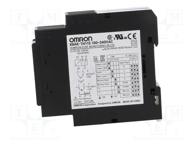 OMRON K8AK-TH11S Relé de monitorización de temperatura 100-240VAC