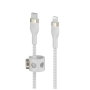 Belkin CAA011DS1MWH Cable USB-C a Lightning Trenzado de Silicona 1m Blanco