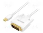 LogiLink Cable mini DisplayPort a DVI-D 3,0 m Blanco