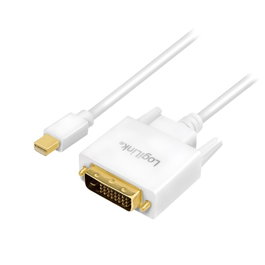 LogiLink Cable mini DisplayPort a DVI-D 3,0 m Blanco