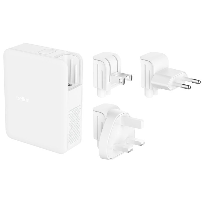 Belkin BoostCharge Pro 140W 4-Port GaN Cargador de Pared WCH014BTWH Blanco
