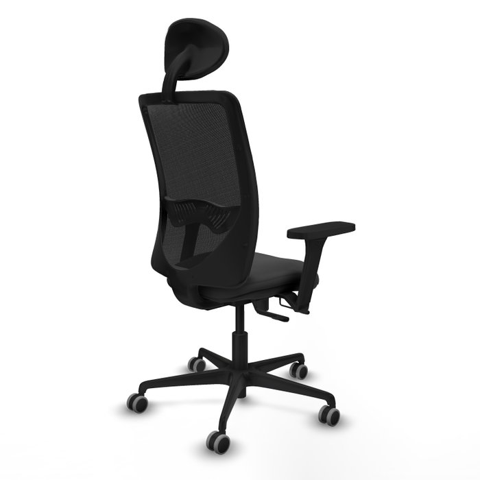 PIQUERAS Y CRESPO Silla de oficina Zulema con mecanismo Sincro/Traslack, Gris oscuro y Negro