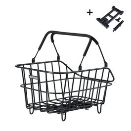 Basil Cento ALU MIK Cesta trasera aluminio negro mate para portaequipajes bicicleta unisex