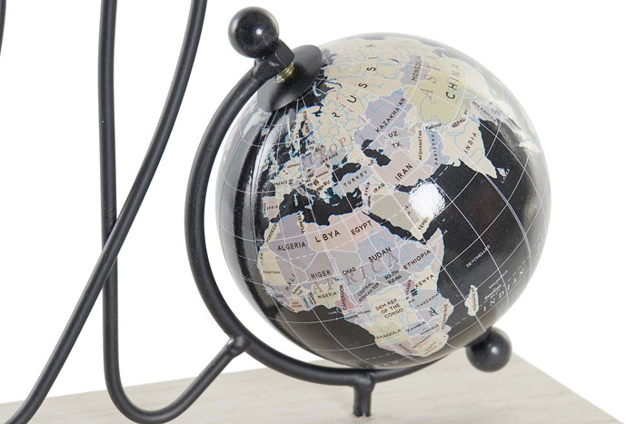 DKD Home Decor Decoración Luminosa Negro Natural 2 Unidades 8 x 21 x 30 cm