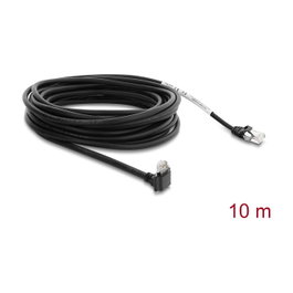 DeLOCK Cable Ethernet Cat6 S/FTP 10 m RJ45 90° con tornillos