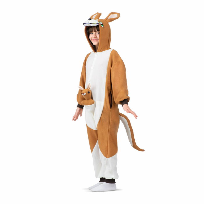 My Other Me Disfraz Canguro Talla Única Child (Kigurumi con capucha, cola y peluche) Marrón