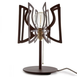 Lámpara de Mesa de Acero Abat Jour Estilo Vintage-Industrial con Pantalla Metálica [AM-CA102]
