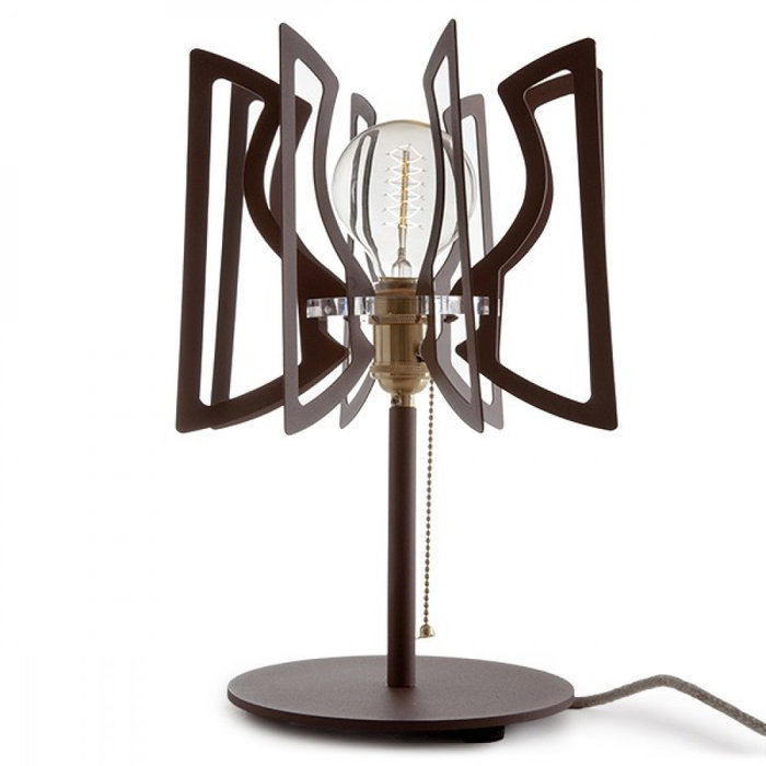 Lámpara de Mesa de Acero Abat Jour Estilo Vintage-Industrial con Pantalla Metálica [AM-CA102]