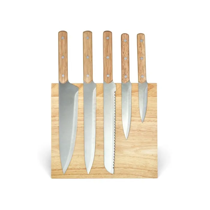 LIVOO MEC136 Juego de 5 cuchillos con soporte magnético, hoja de acero inoxidable, tamaño de 20 a 32,5 cm LIVOO MEC136 Juego de 5 cuchillos con soporte magnético, hoja de acero inoxidable, tamaño de 20 a 32,5 cm