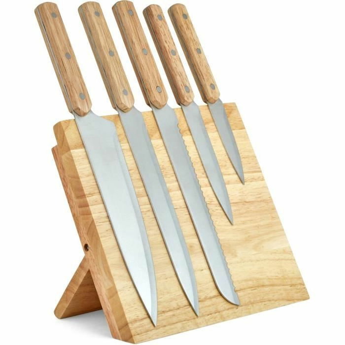 Livoo Juego de 5 cuchillos MEC136 con soporte magnético, 20 a 32,5 cm