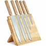 Livoo Juego de 5 cuchillos MEC136 con soporte magnético, 20 a 32,5 cm