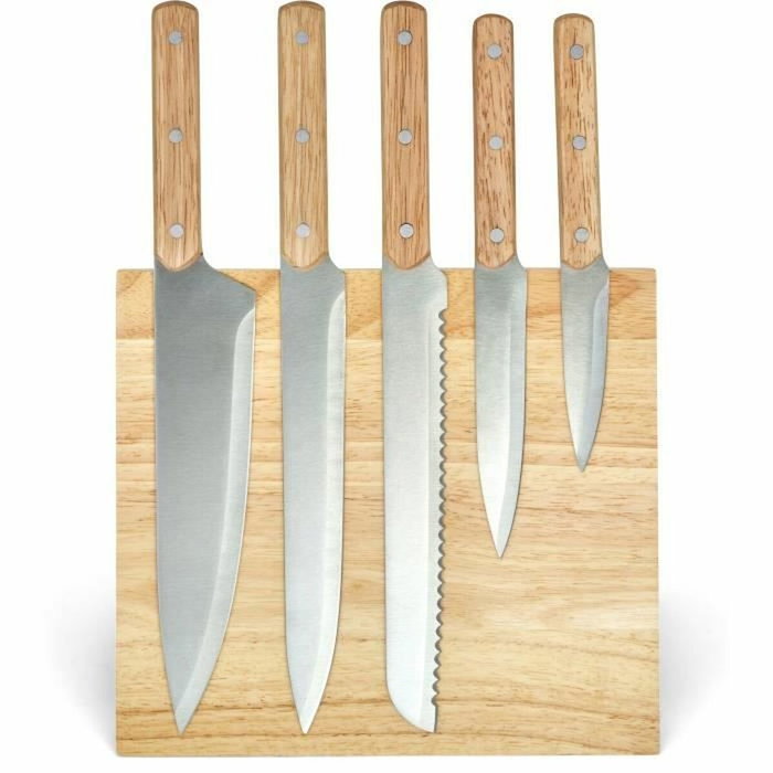 Livoo Juego de 5 cuchillos MEC136 con soporte magnético, 20 a 32,5 cm