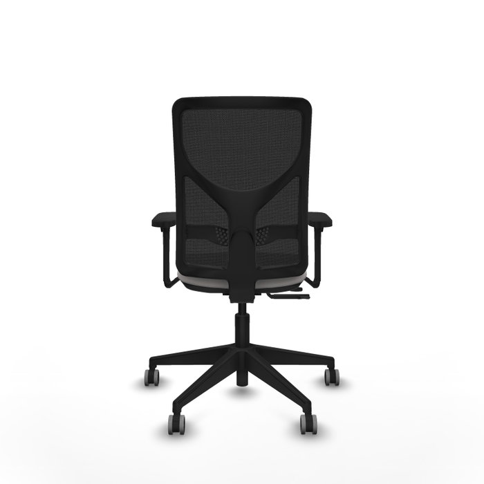 PIQUERAS Y CRESPO Silla de oficina Motilla Blanco/Negro con Brazos 3D