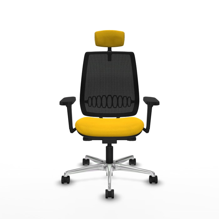 PIQUERAS Y CRESPO Silla Alares traslack malla negra bali amarillo PIQUERAS Y CRESPO Silla Alares traslack malla negra bali amarillo