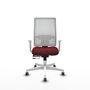 PIQUERAS Y CRESPO Silla de oficina Horna Sincro/Traslack Granate y Blanco